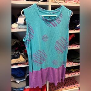 Disney Parks Monsters Inc. Sully Tank Dress Adult Sz XL Blue & Purple